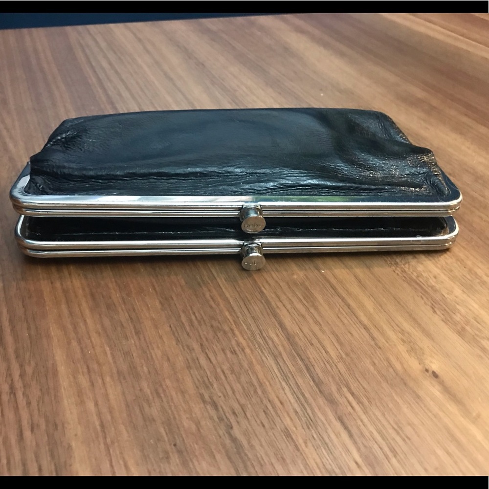 Hobo wallet/clutch black patent leather